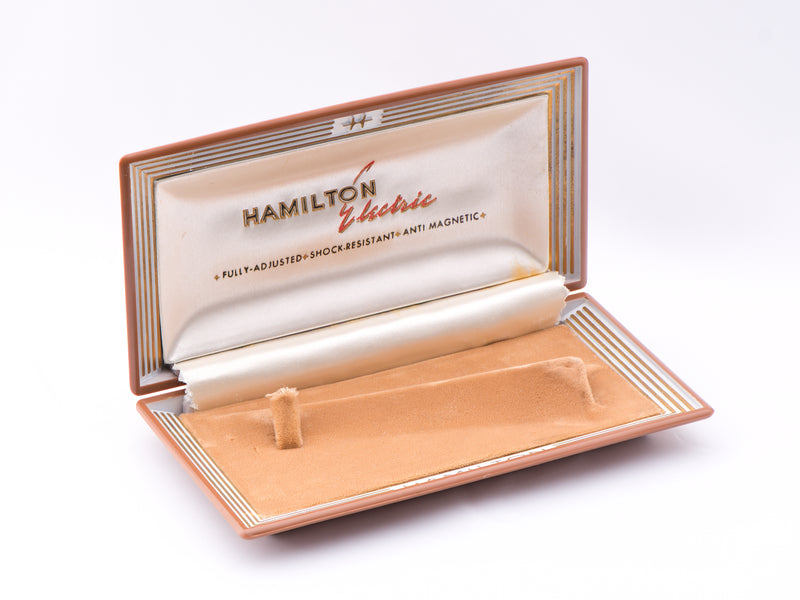 Hamilton Electric Mid 1957 Flat Clamshell Box