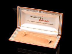 Hamilton Electric Mid 1957 Flat Clamshell Box