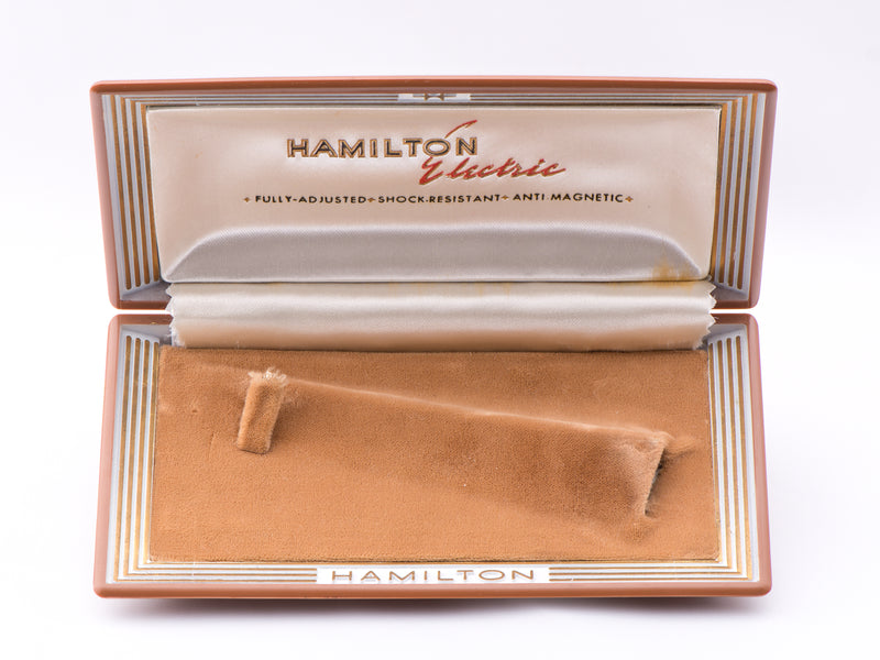 Hamilton Electric Mid 1957 Flat Clamshell Box