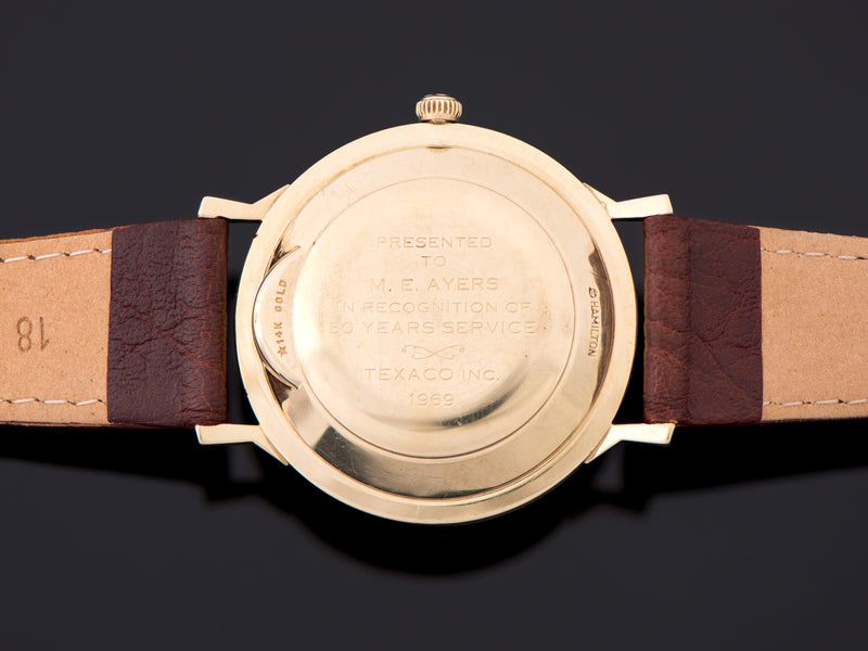 Hamilton Electric Summit B 14K Gold Watch Case Back