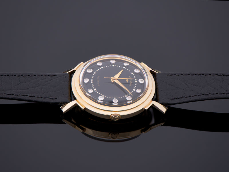 Hamilton Electric Van Horn 14K Diamond Dial Watch