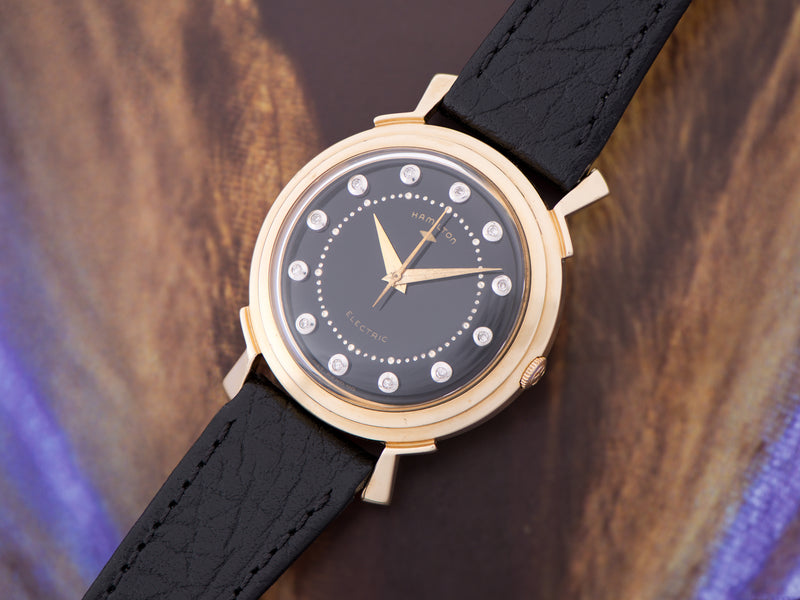 Hamilton Electric Van Horn 14K Diamond Dial Watch