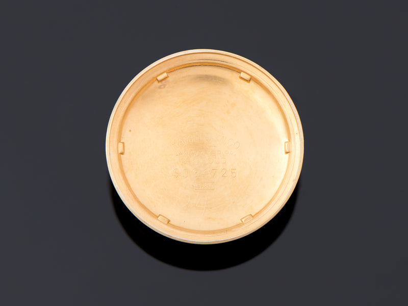 Hamilton Electric Van Horn Inner Watch 14K Gold Case Back