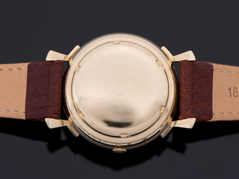 Hamilton Electric Van Horn Watch 14K Gold Case Back