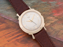 Hamilton Electric Van Horn Watch 14K Gold Original Finish Silver Dial