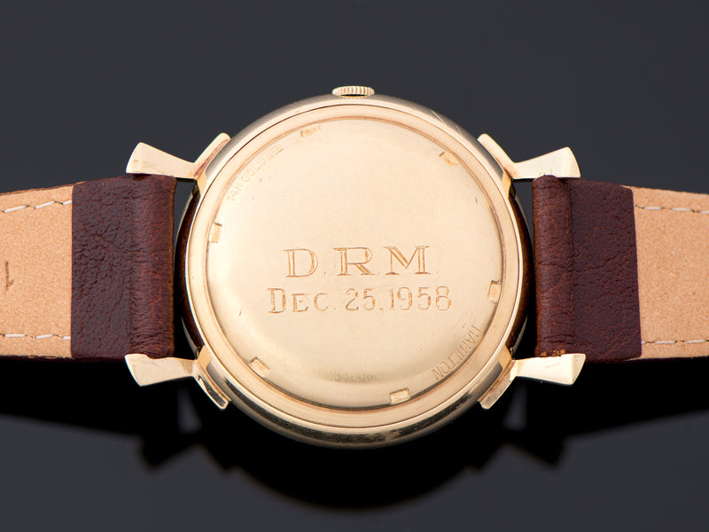 Hamilton Electric Van Horn Watch 14K Gold Case Back