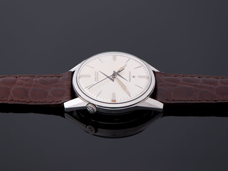 Hamilton Huguenin Electric Landeron 4750 Watch Stainless Steel