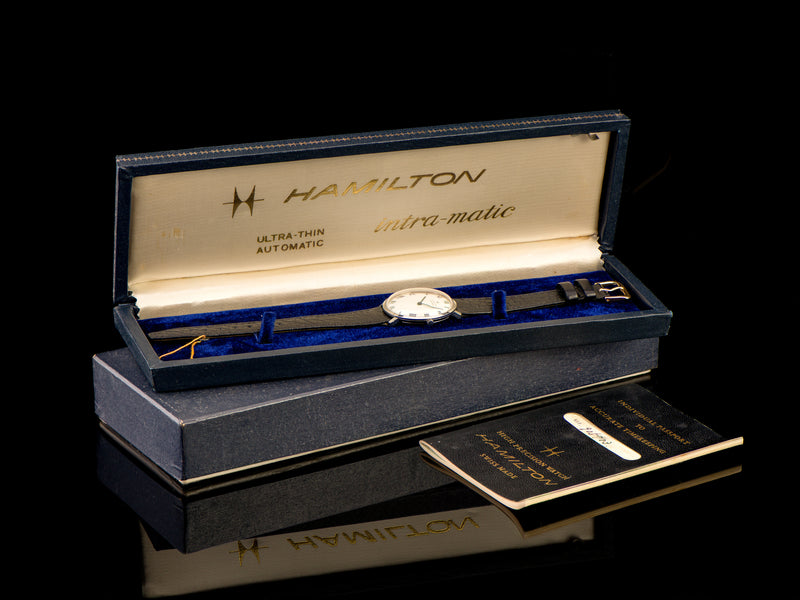Hamilton Intra-Matic Watch Automatic Stainless Steel Original Box & Papers