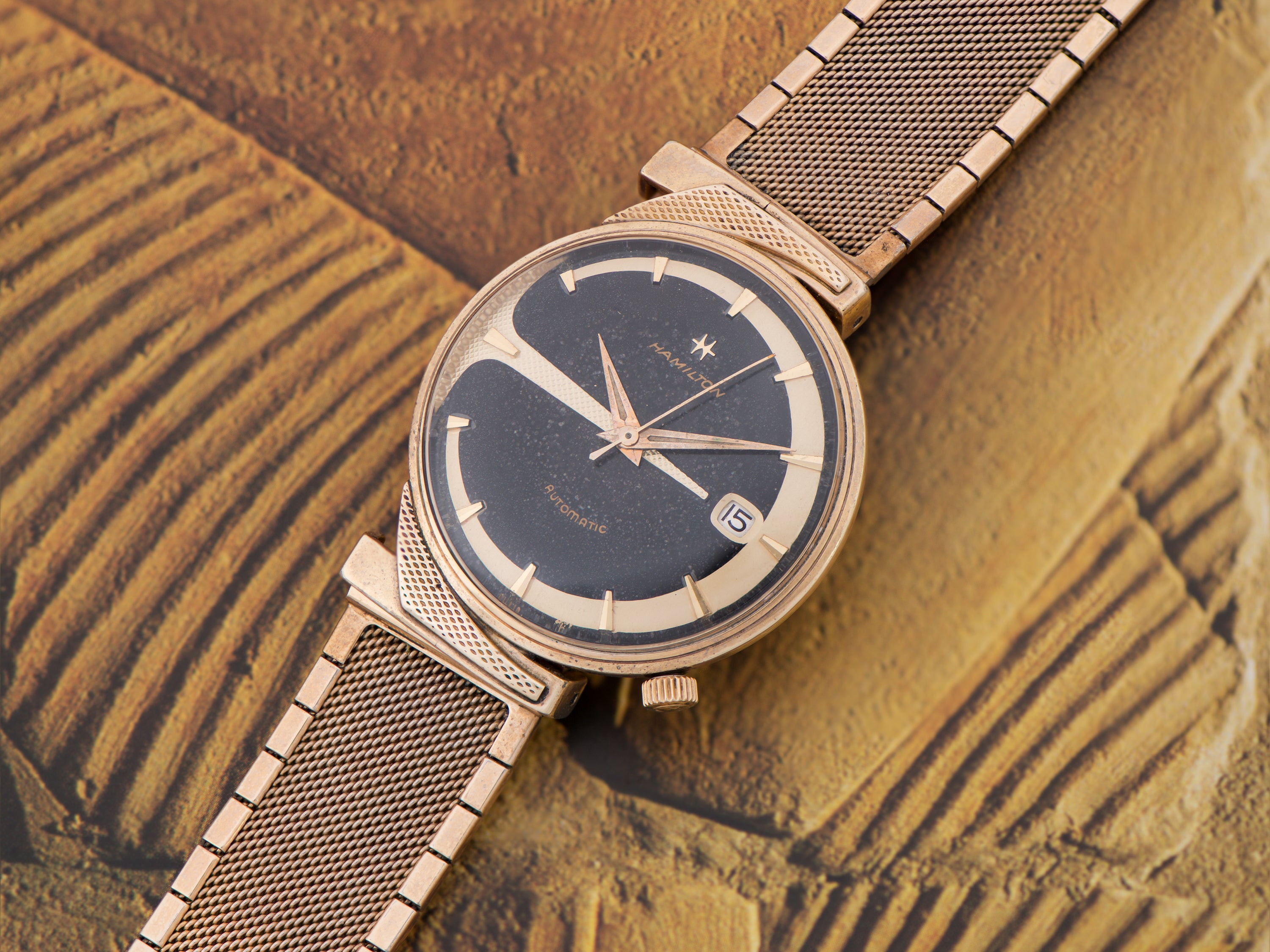 Hamilton K-475 Asymmetric Automatic Watch With Bracelet & Boxes