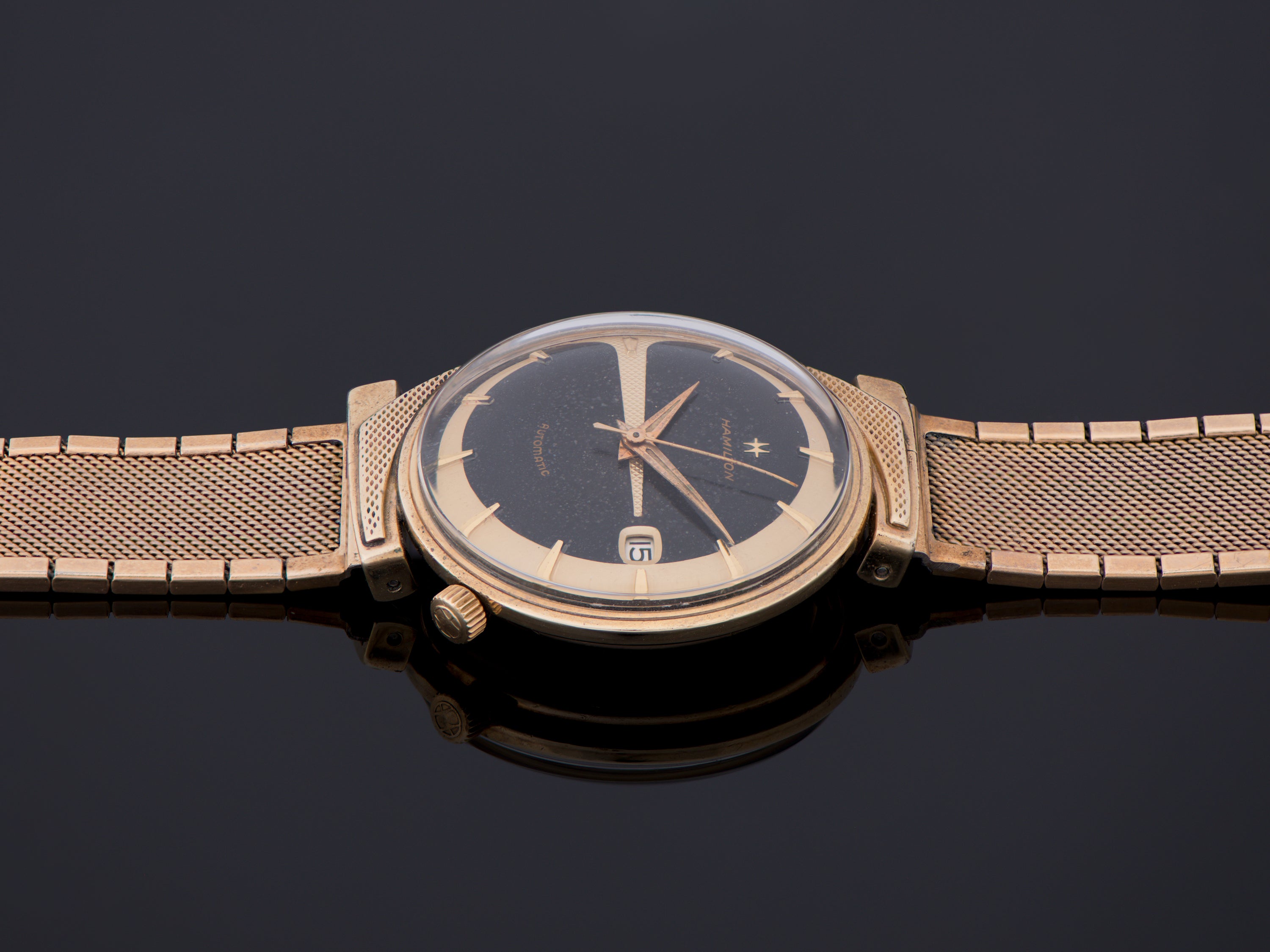 Hamilton K-475 Asymmetric Automatic Watch With Bracelet & Boxes