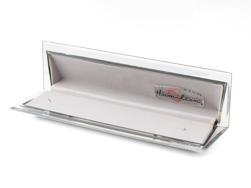 Hamilton Ladies Long Flat Clamshell Inner Watch Box Atomic Logo