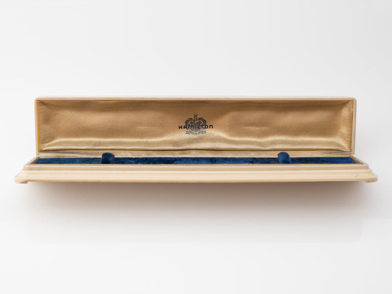 Hamilton Long Flat Celluloid Box Circa 1930s to 40s