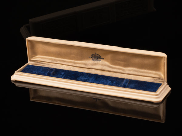 Hamilton Long Flat Celluloid Box Circa 1930s to 40s