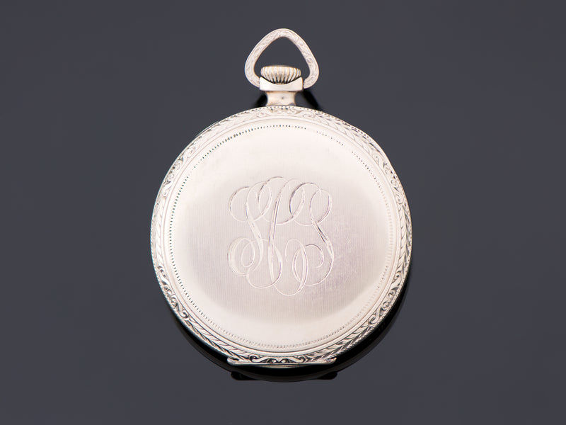 Hamilton Model 900 White Gold Filled Pocket Watch Case Back