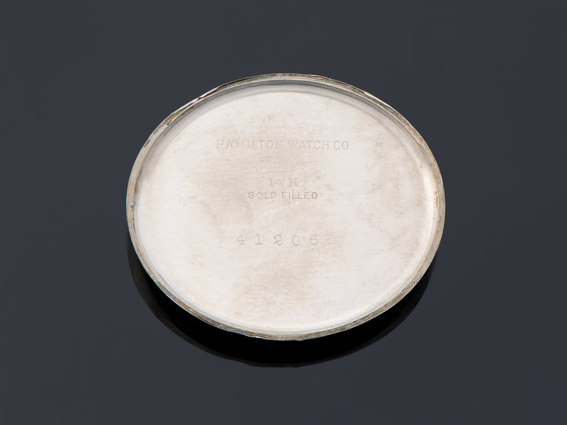 Hamilton Oval White Gold Filled Inner Watch Case Back
