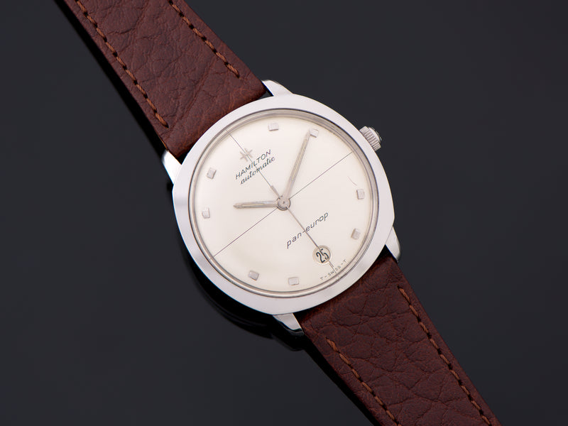 Hamilton Pan Europ Dateline A-579 Automatic Watch Circa 1964