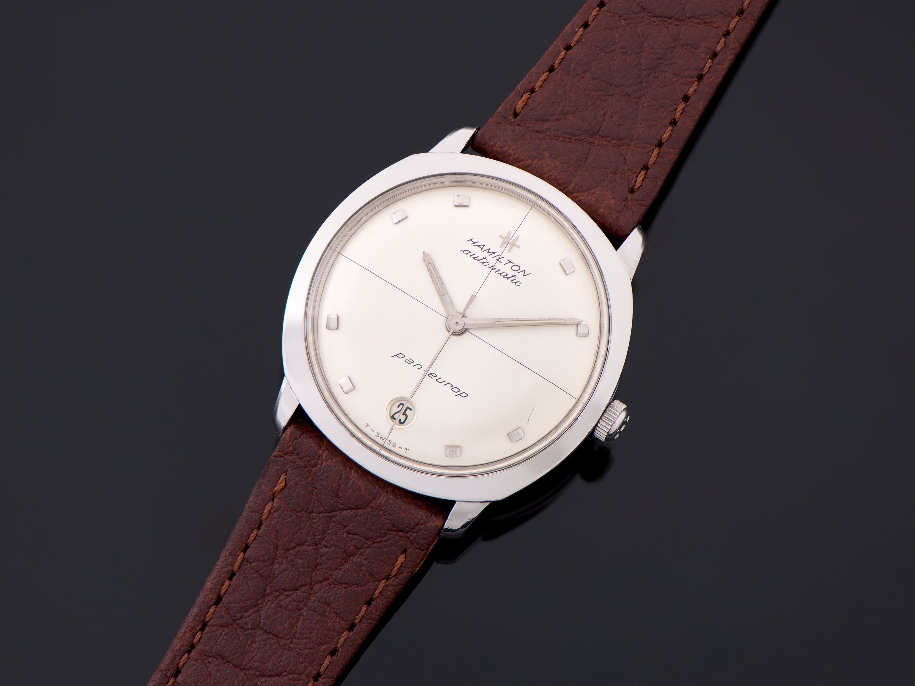 Hamilton Pan Europ Dateline A-579 Automatic Watch Circa 1964