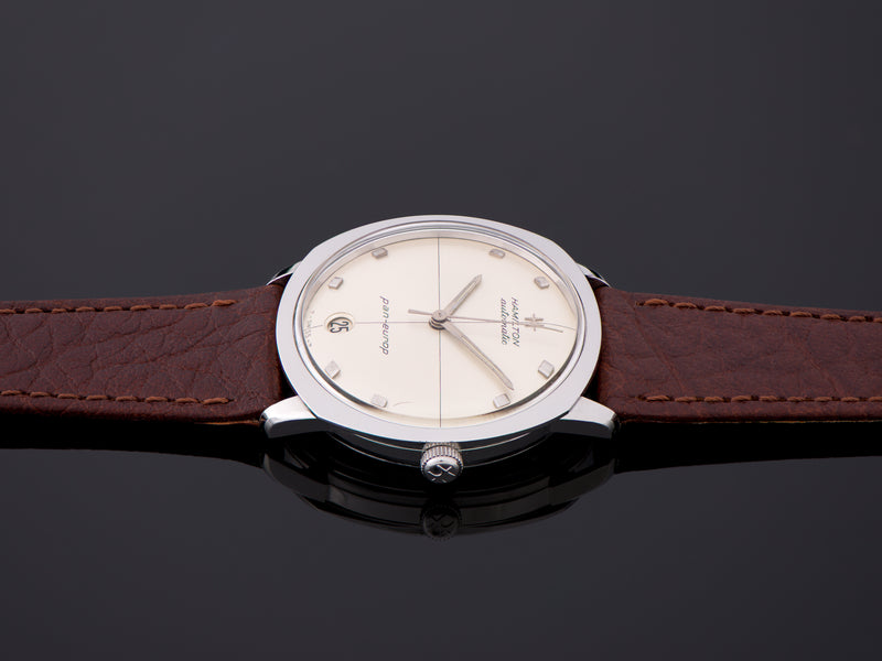 Hamilton Pan Europ Dateline A-579 Automatic Watch Circa 1964