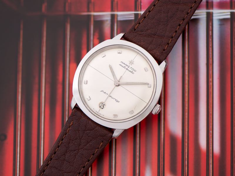 Hamilton Pan Europ Dateline A-579 Automatic Watch Circa 1964