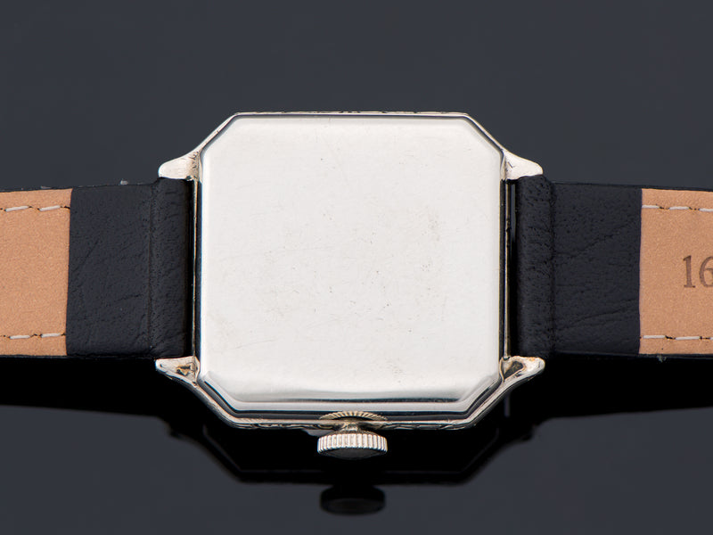 Hamilton Square B Engraved White Gold Filled Watch Case Back