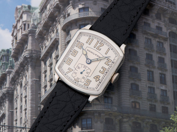 Hamilton Tonneau White Gold Filled Watch