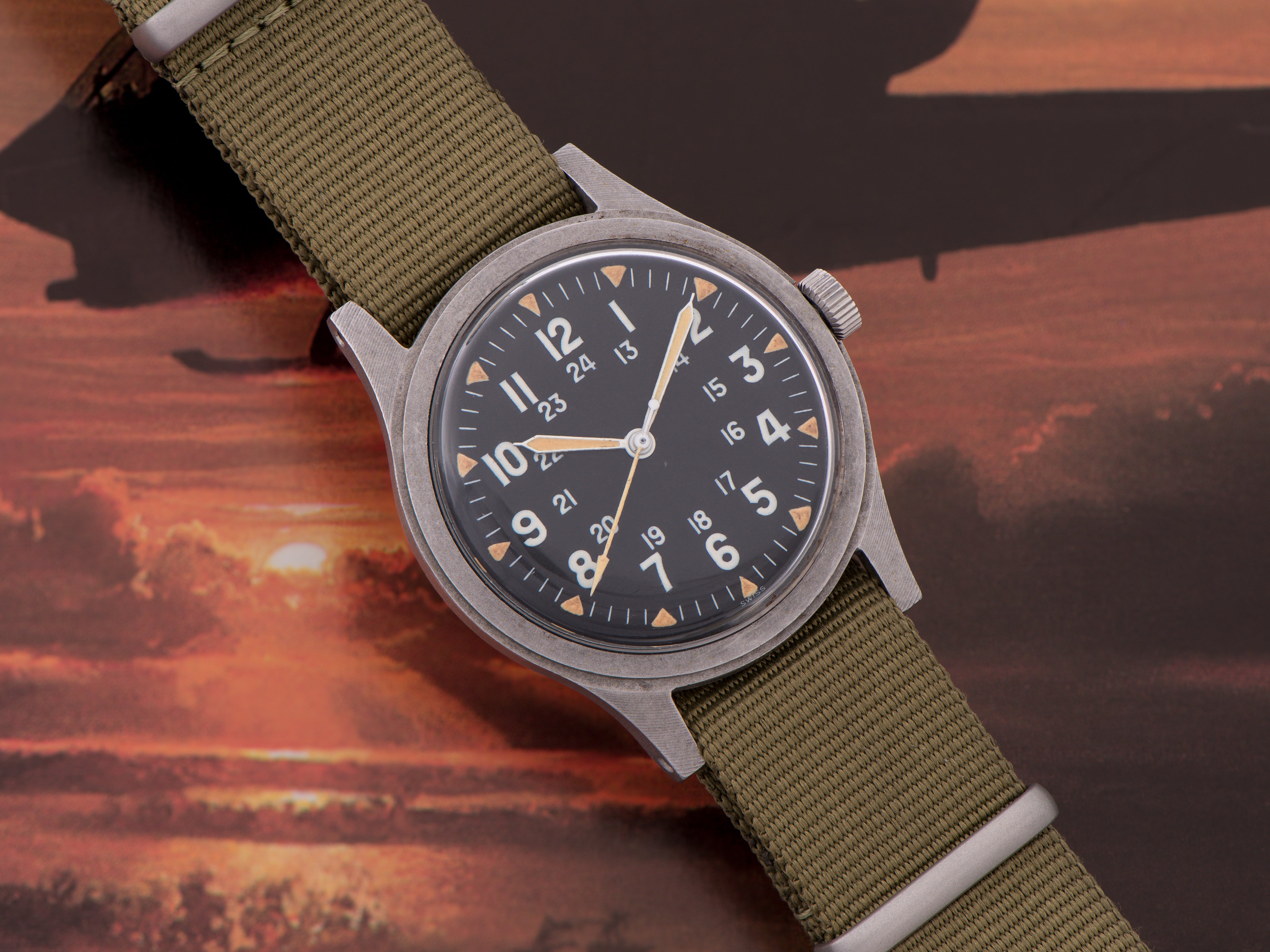 Hamilton Vietnam Era Military Hacking GG-W-113 Watch