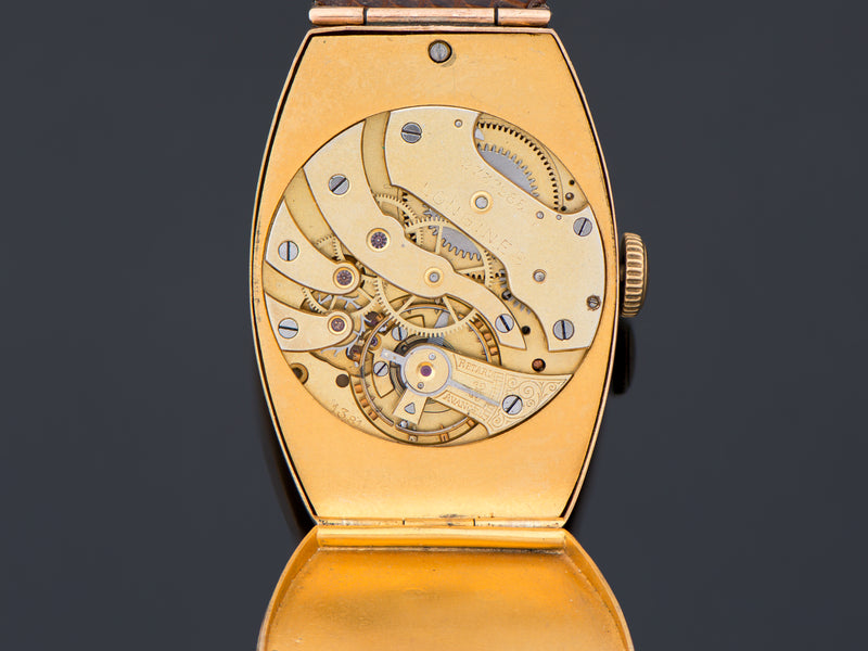 Longines 14K Rose Gold Tonneau Art Deco Watch Movement