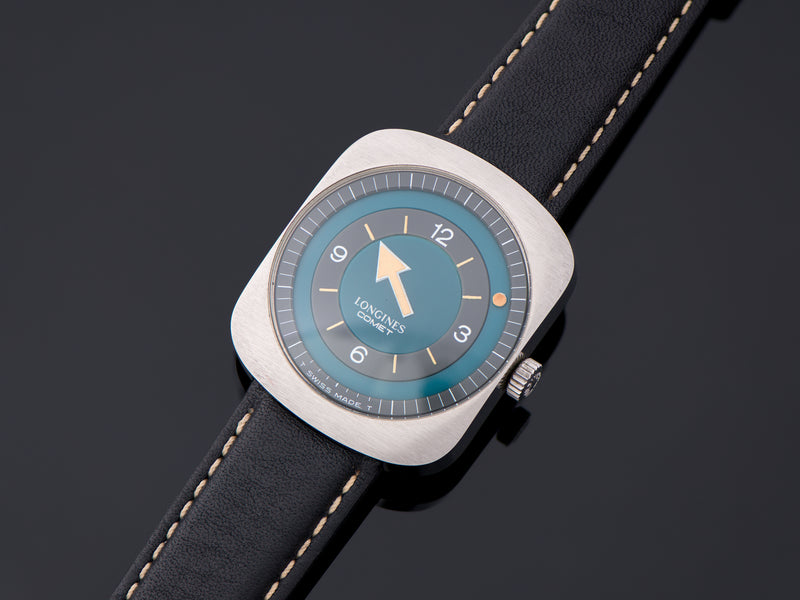 Longines Comet "Mystery Dial" Watch Blue Dial