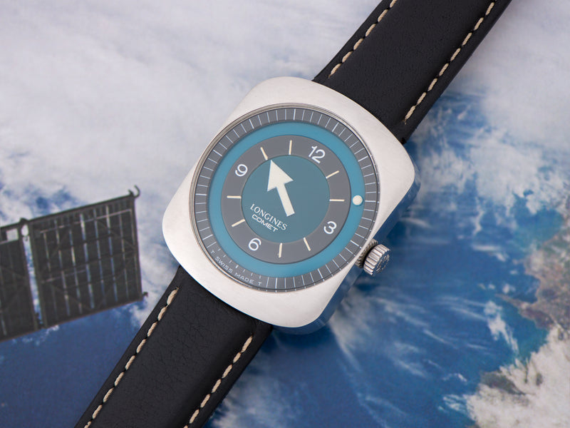 LONGINES COMET 青文字盤 手巻き時計 Longines Comet 