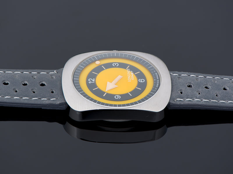 Longines Comet Mystery Dial Watch Yellow Dial