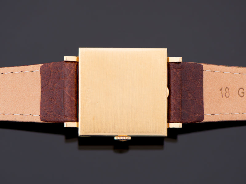 Lord Elgin 18K Yellow Gold Rectangular Watch Case Back