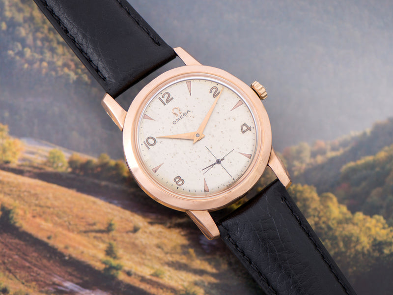 dress watch rose gold Omega Classic 18K Rose Gold Dress Watch