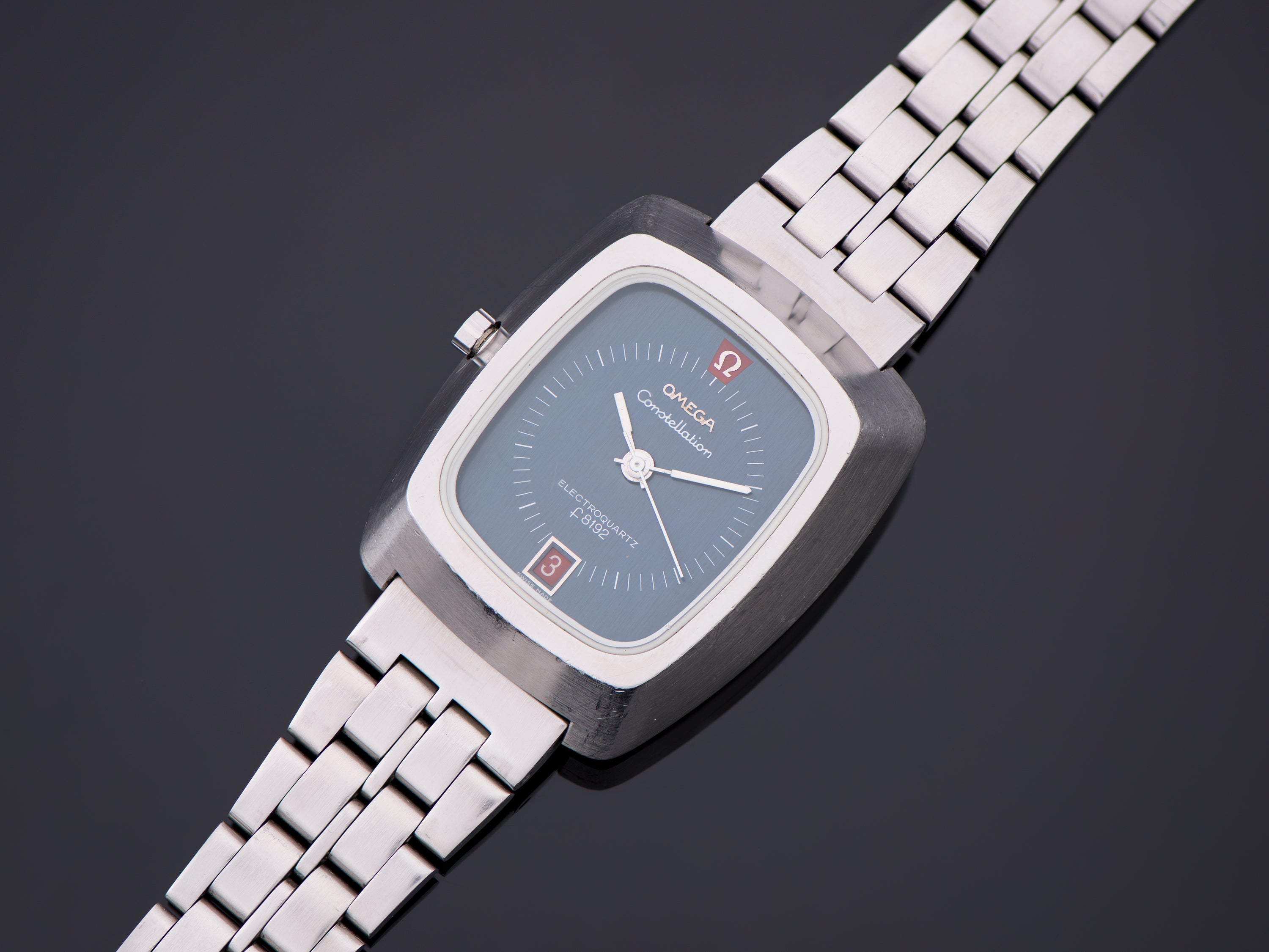 時計 Omega Constellation BETA21 f8192 Omega Steel Constellation Chronometer f300 Tuning Fork Watch