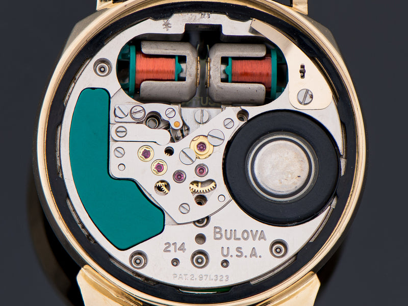 Accutron Alpha Spaceview 14K Tuning Fork Watch Movment