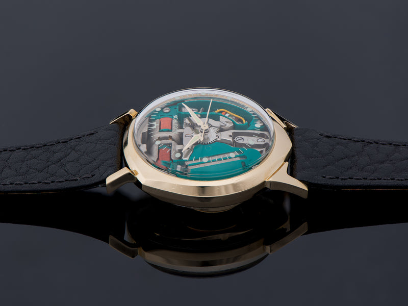 Accutron Alpha Spaceview 14K Yellow Gold Watch