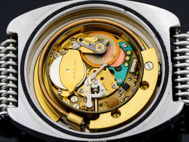 NAC Aquadive Electronic With Built In Depth Gauge Divers Watch 1970s Electronic Movement