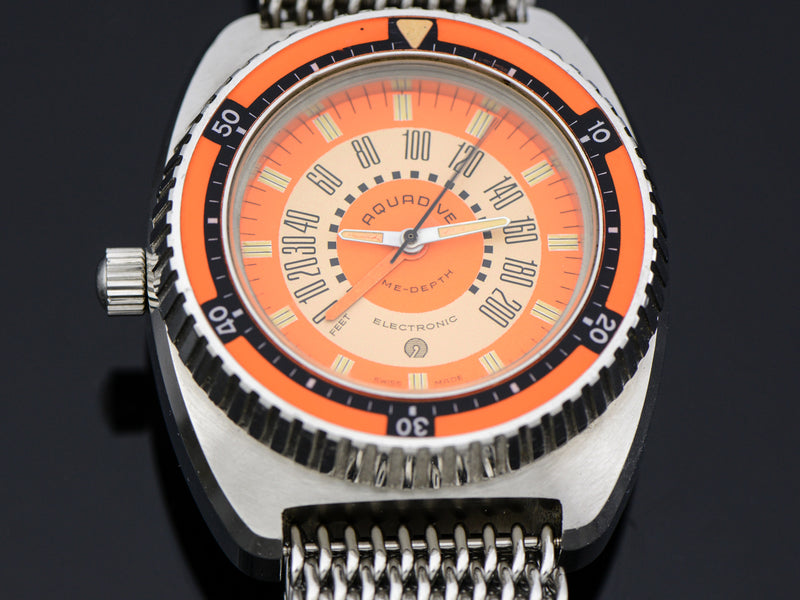 NAC Aquadive Electronic With Built In Depth Gauge Divers Watch 1970s