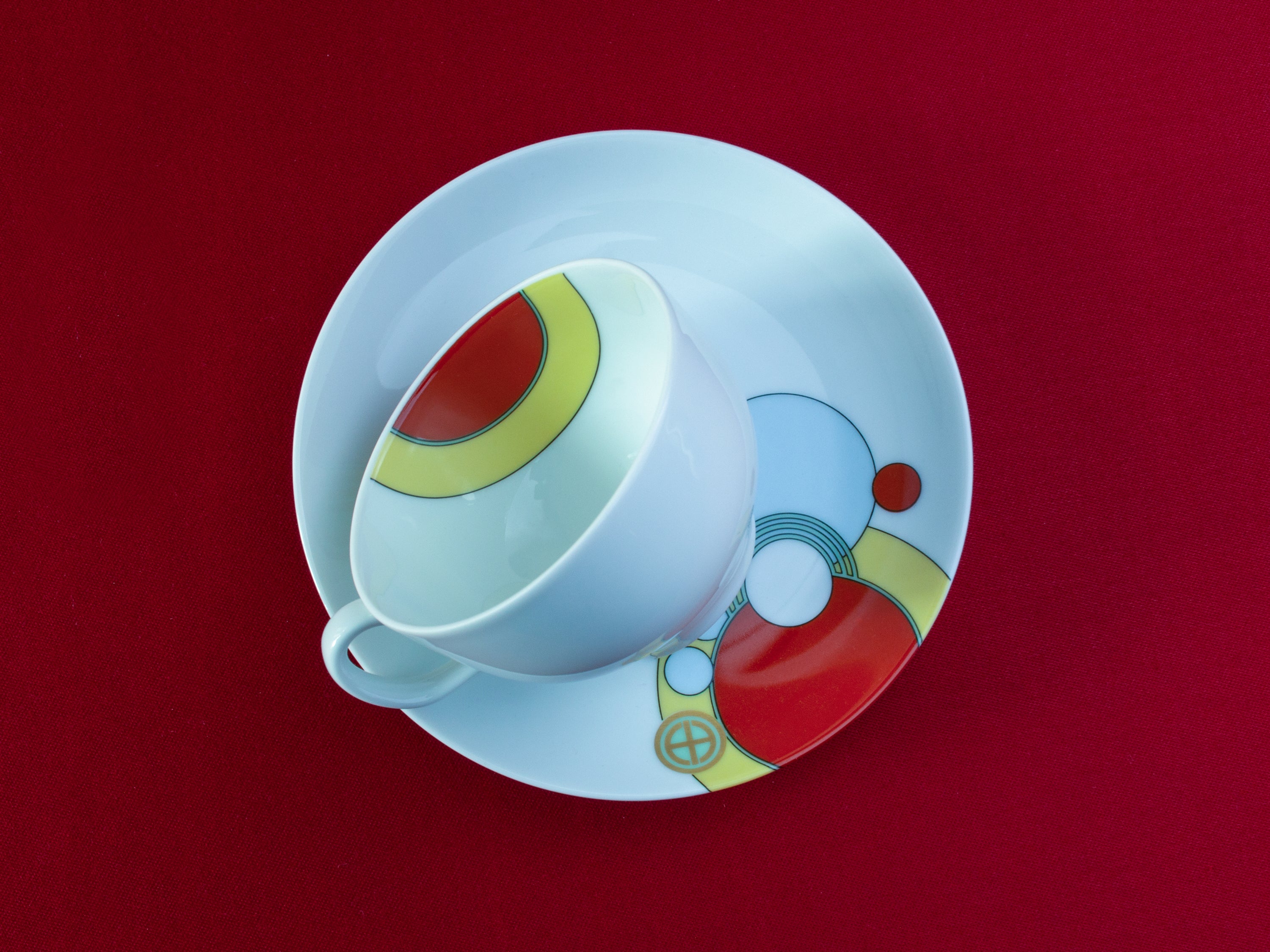 Art Deco Cabaret China Dishes by Noritake, 1984 1920's design 7pc