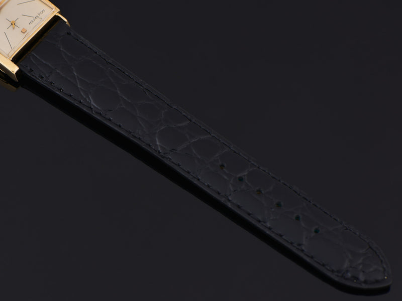 Brand New Genuine Leather Black Crocodile Grain Watch Strap