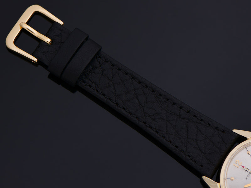 Brand New Genuine Leather Black Band with Matching Gold Tone Buckle