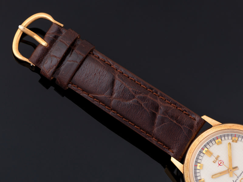 Brand New Genuine Leather Alligator Grain Strap with matching Gold Tone Buckle