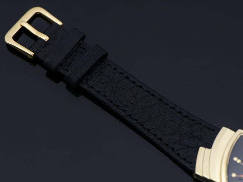 Brand New Genuine Leather Black Band with matching Gold Tone Buckle