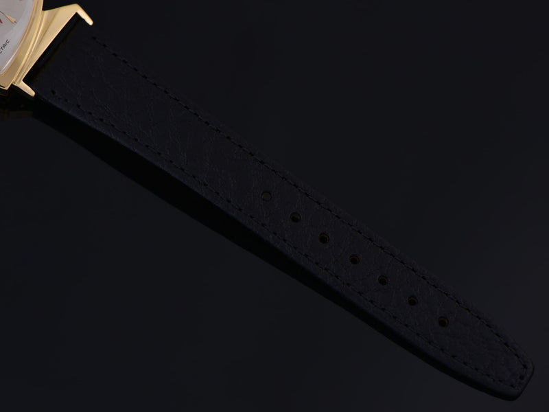 Brand New Genuine Leather Black Buffalo Grain Watch Band