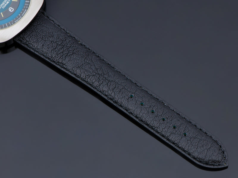 Brand New Genuine Leather Black Buffalo Grain Watch Band