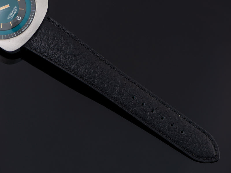 Brand New Genuine Leather Black Buffalo Grain Watch Band