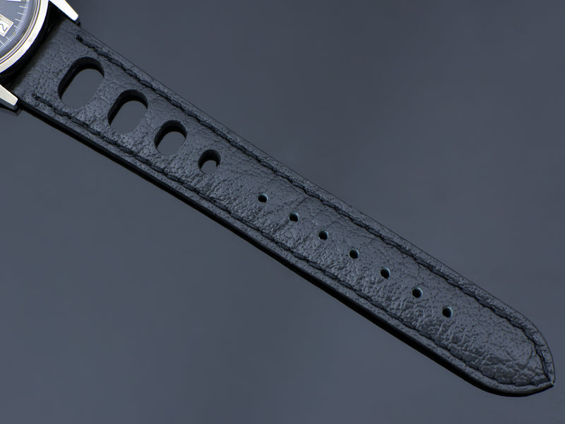 Brand New Genuine Leather Black Rally Watch Strap