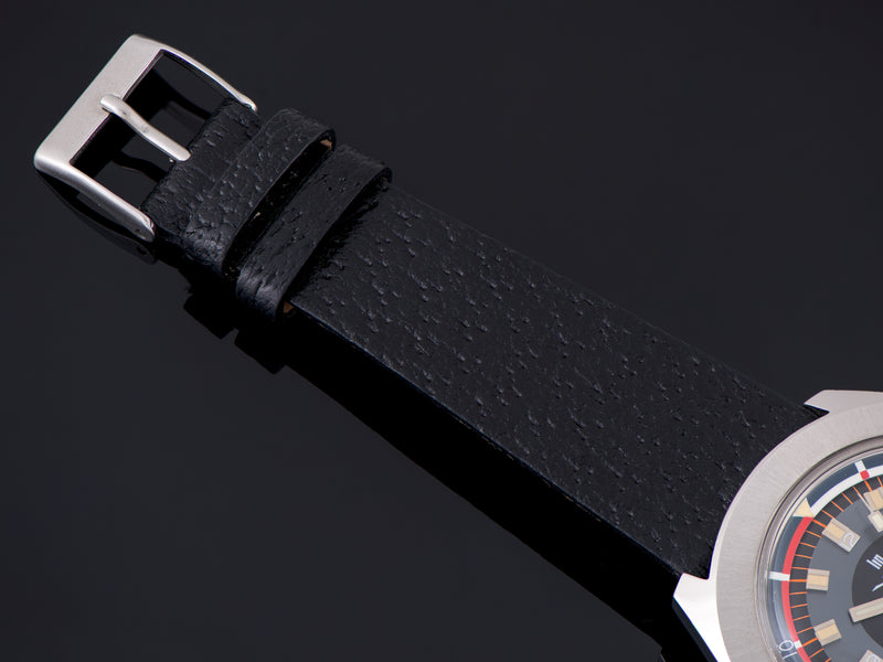 Brand New Genuine Leather Black Strap with matching Silver Tone Buckle