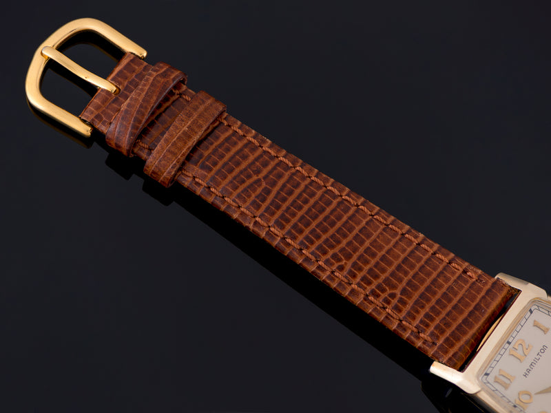Brand New Genuine Leather Brown Strap with matching Gold Tone Buckle 