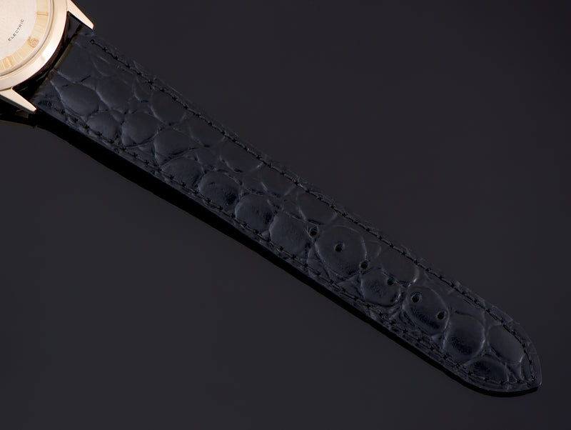 Brand New Genuine Leather Crocodile Grain Black Watch Strap