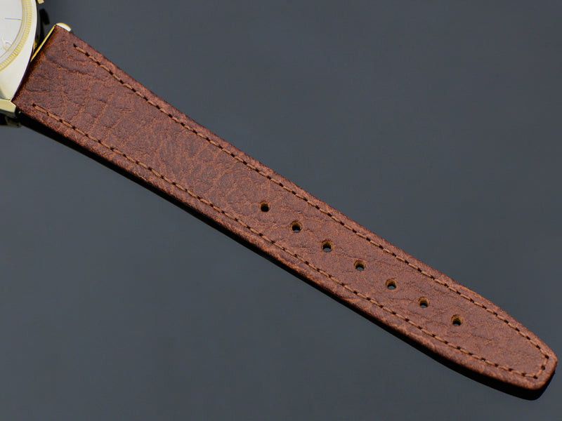 Brand New Genuine Leather Brown Buffalo Grain Watch Band